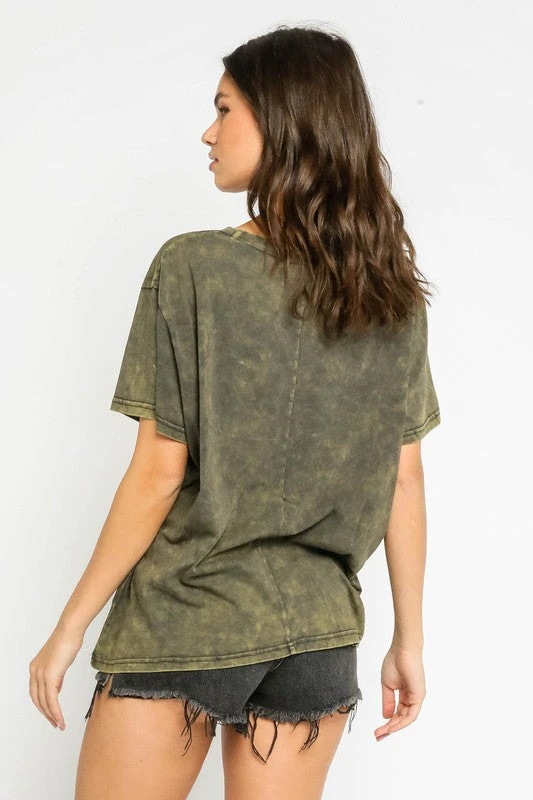Edgy Flair Vintage Olive Tee 2 Edgy Flair Vintage Olive Tee - Image 2