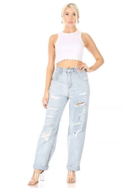 Edgy Instinct Distressed Boyfriend Jeans -Blend Fashion House 15177325 966797b8 9d25 4915 b5b6 9d91ad23a30b