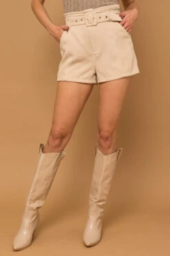 Trendy Inspo Cream Corduroy Belted Shorts -Blend Fashion House 19449337 83cffa3c ec63 4729 b504 cfbc365bc816