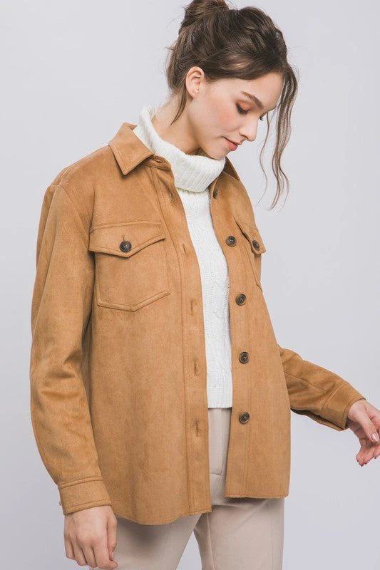 Favorite Time Of Year Camel Shacket 3 Favorite Time Of Year Camel Shacket - Image 3