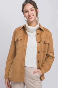 Favorite Time Of Year Camel Shacket