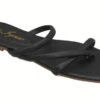 Teegan Strappy Black Flat Sandal