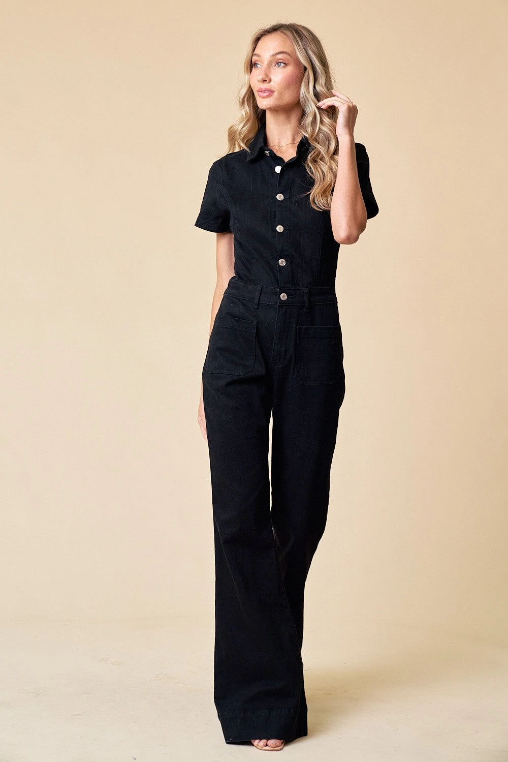 Nashville Bound Black Denim Jumpsuit 4 Nashville Bound Black Denim Jumpsuit - Image 4