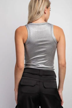 Easily Iconic Silver Metallic Tank Top -Blend Fashion House 20089743 97311a9b bc4f 4204 bb87 d14fda05bbb0