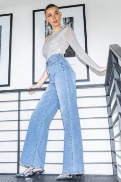 Stud It Up Wide-Leg Denim