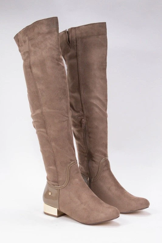 London Taupe Over-The-Knee Boots 1 London Taupe Over-The-Knee Boots
