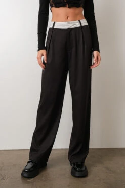 Modern Approach Black + White Wide-Leg Pants