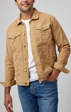 Camel Antique Washed Trucker Jacket