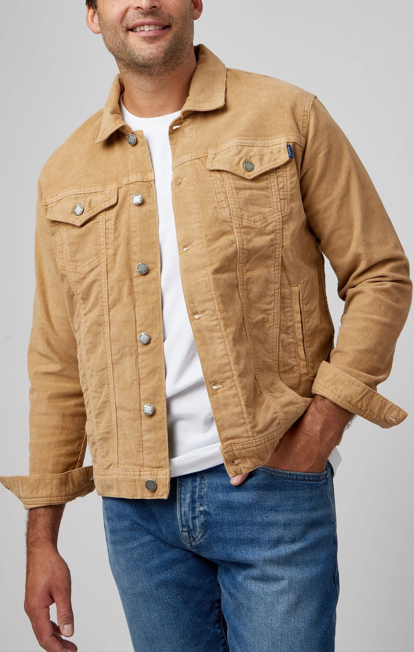 Camel Antique Washed Trucker Jacket 1 Camel Antique Washed Trucker Jacket