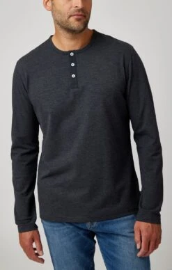 Charcoal Performance Long Sleeve Henley