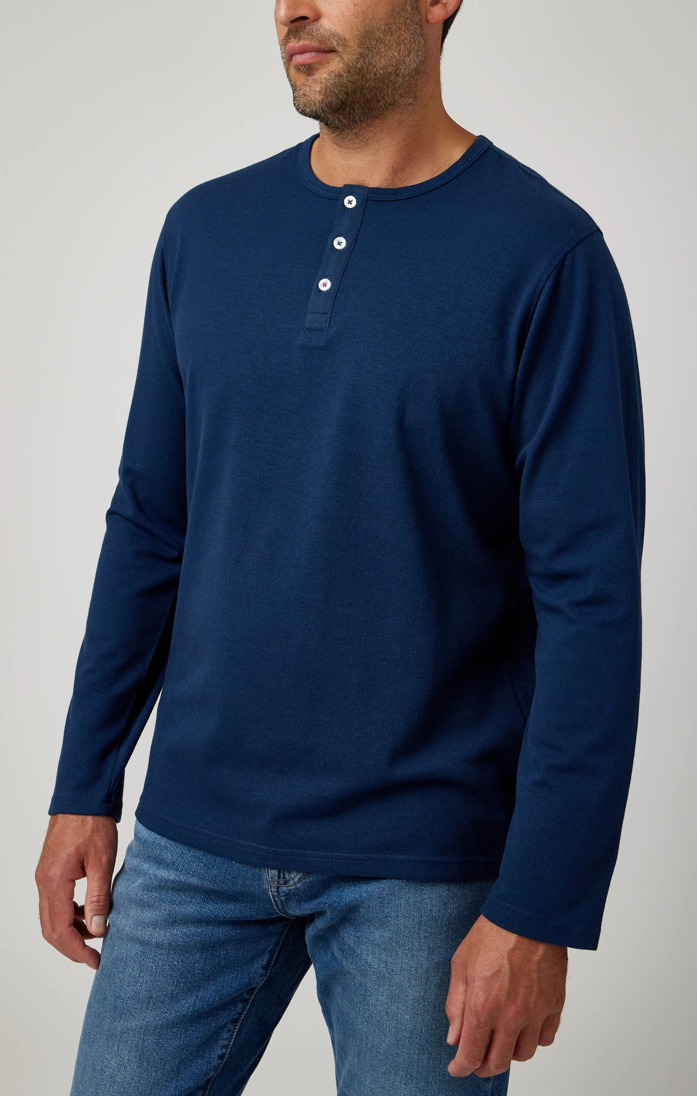 Navy Performance Long Sleeve Henley 1 Navy Performance Long Sleeve Henley
