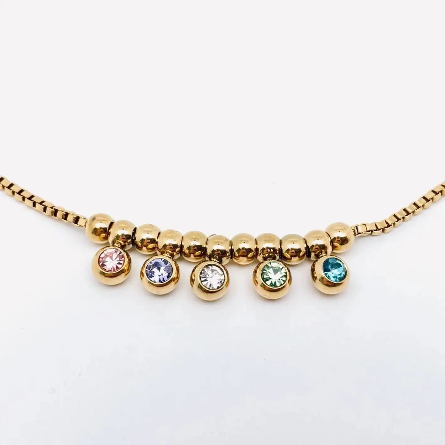 Colorful Aura Gold Necklace 2 Colorful Aura Gold Necklace - Image 2