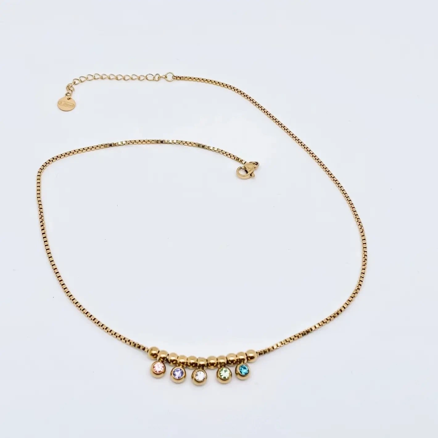 Colorful Aura Gold Necklace 1 Colorful Aura Gold Necklace