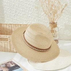 Khaki Woven Hat/Braided Band