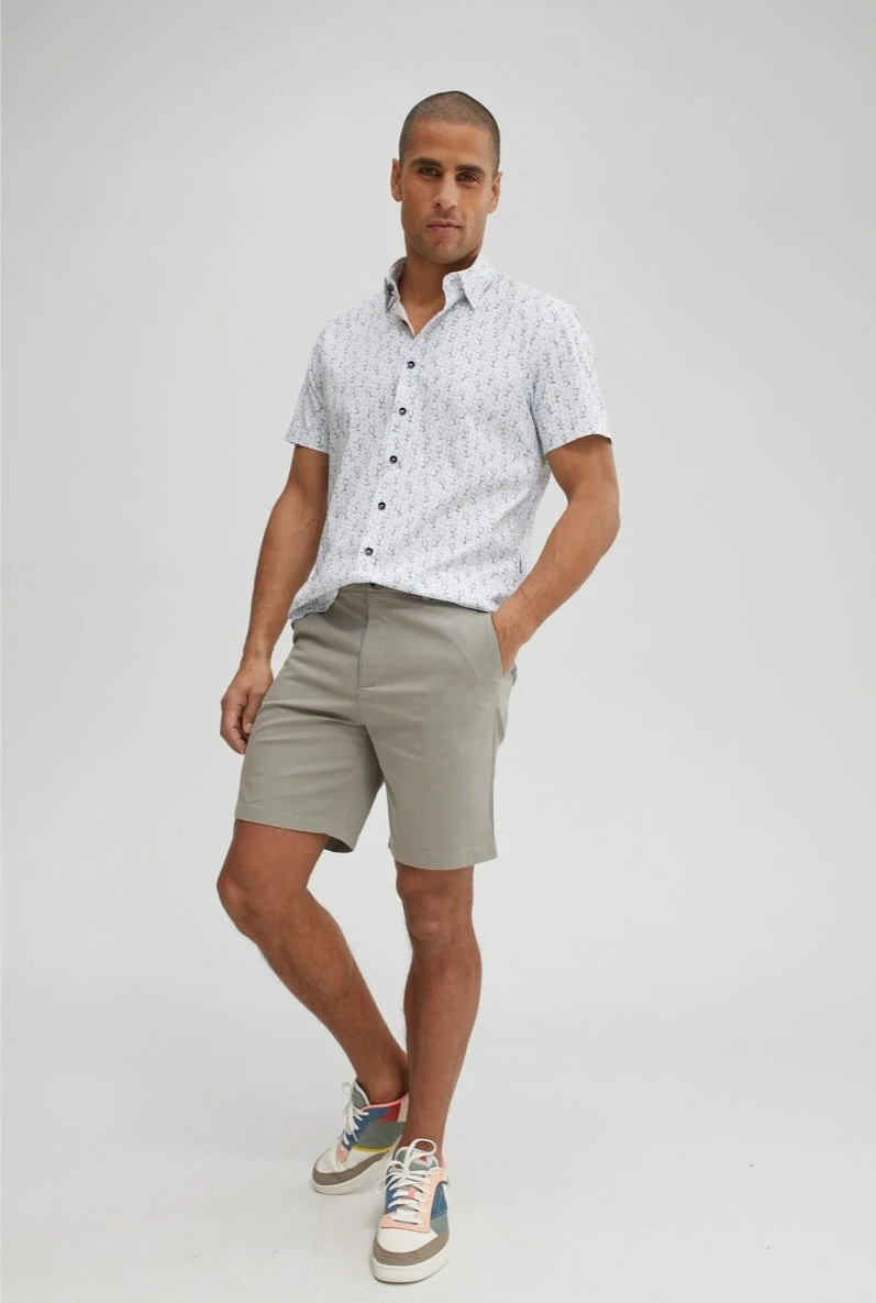 Grey Textured Knit Short 3 Grey Textured Knit Short - Image 3