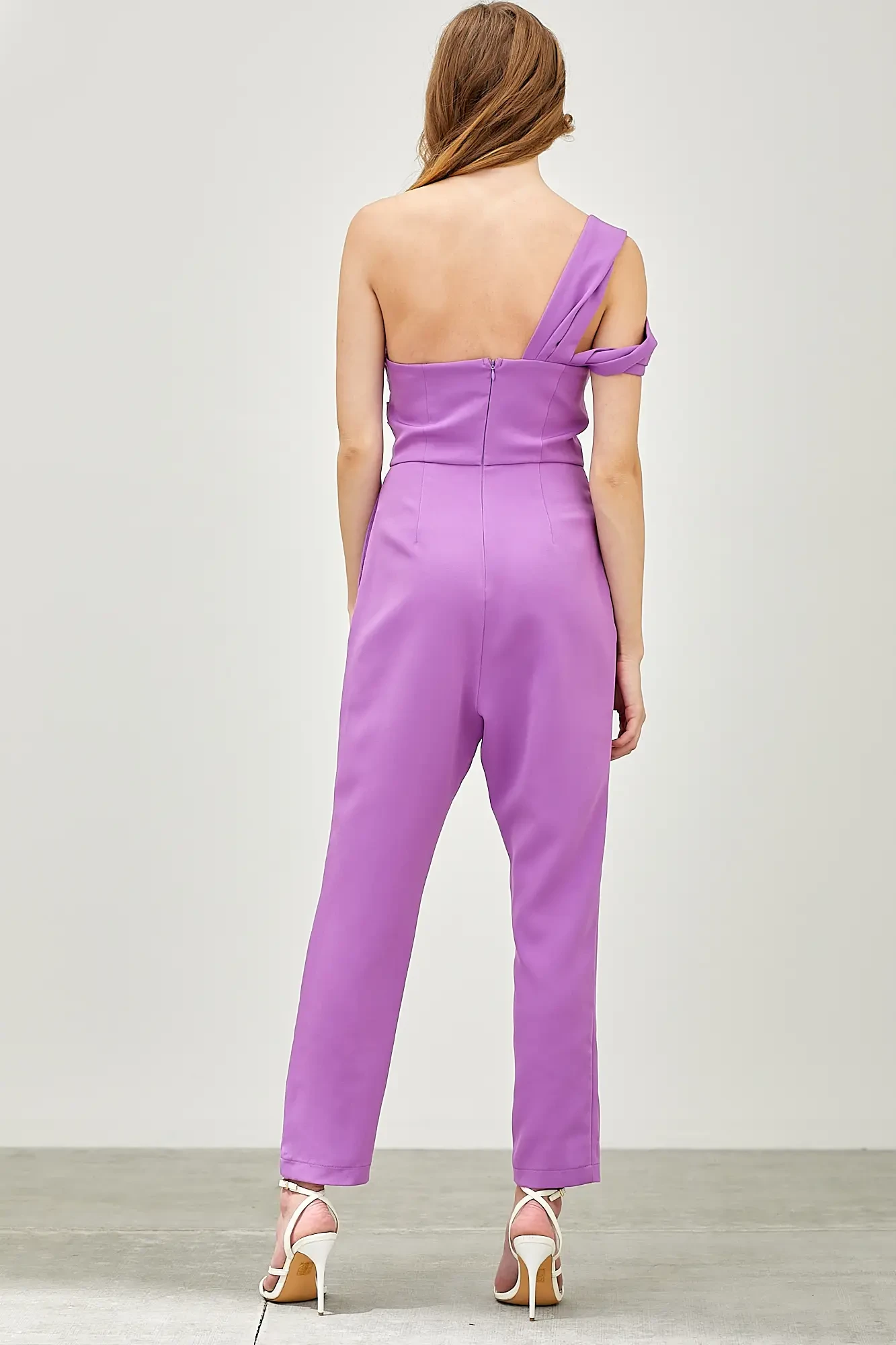 Dazzling Orchid One-Shoulder Jumpsuit 4 Dazzling Orchid One-Shoulder Jumpsuit - Image 4