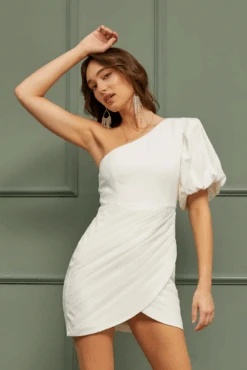 Glamorous Times White One-Shoulder Mini Dress