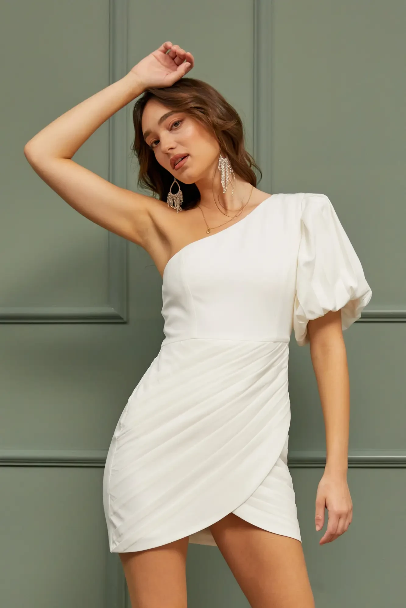 Glamorous Times White One-Shoulder Mini Dress 1 Glamorous Times White One-Shoulder Mini Dress