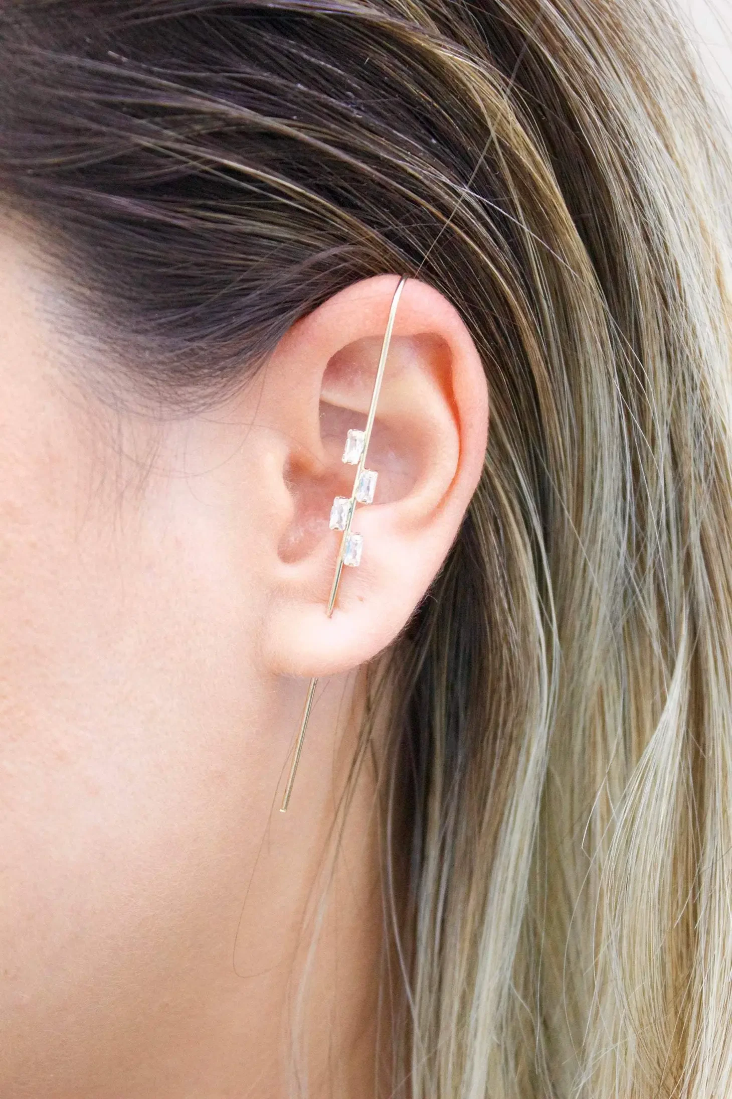 Bar Edge Gold Ear Cuff 1 Bar Edge Gold Ear Cuff