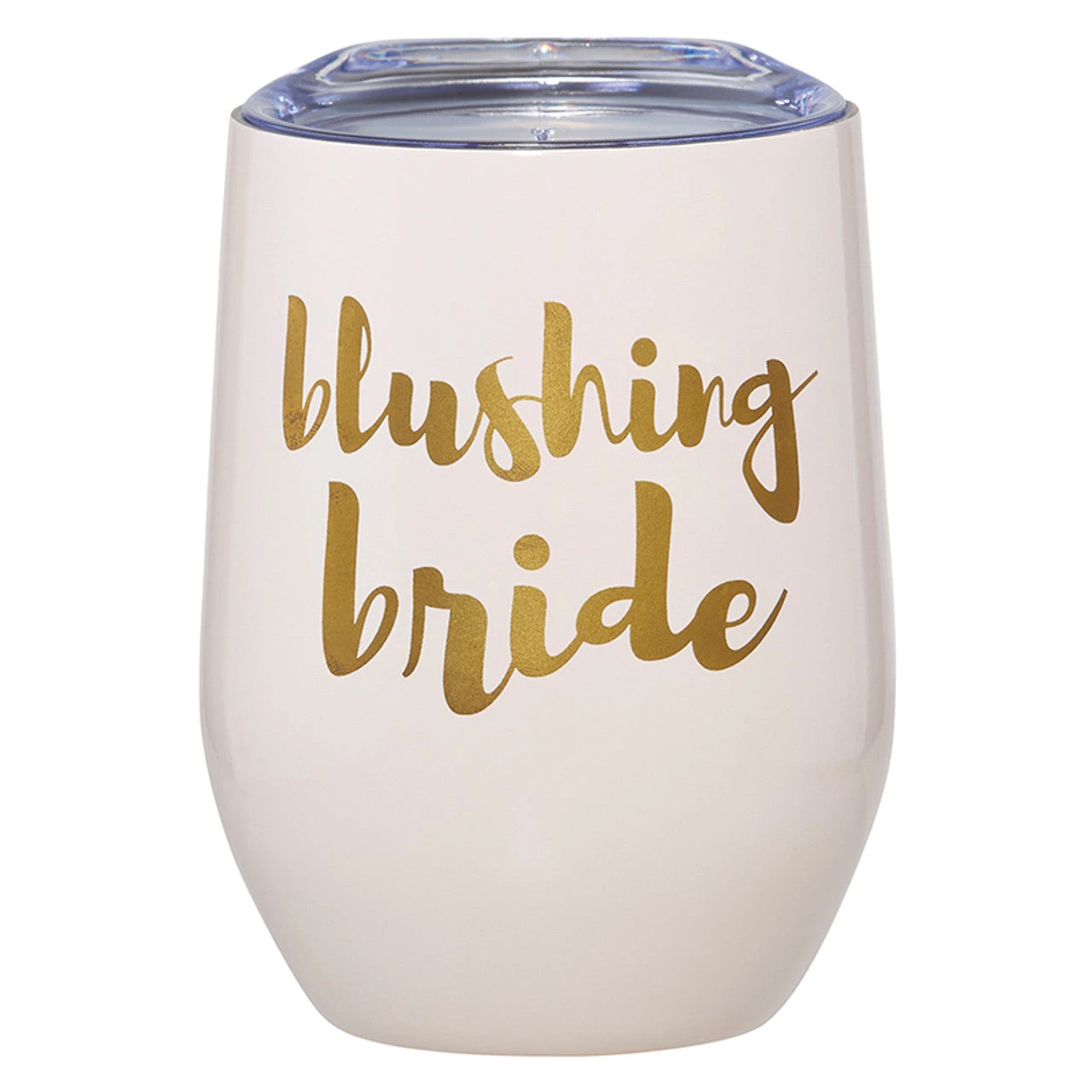 Blushing Bride Stemless Wine Tumbler With Lid 1 Blushing Bride Stemless Wine Tumbler With Lid