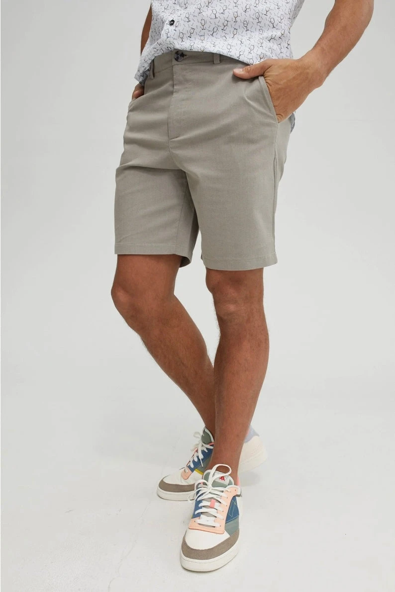 Grey Textured Knit Short 1 Grey Textured Knit Short