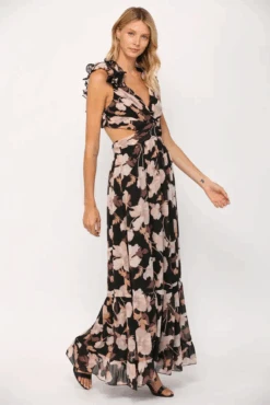 Paris Nights Floral Ruffled Maxi Dress -Blend Fashion House image 25ac90a0 67f5 4df6 8bd2 0f4825502953