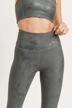 Gunmetal Metallic High-Waisted Leggings -Blend Fashion House image 2a83aafa 0dba 49b5 93f9 0347c352a68d