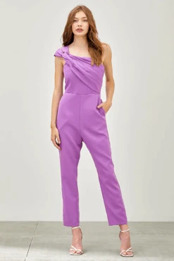 Dazzling Orchid One-Shoulder Jumpsuit
