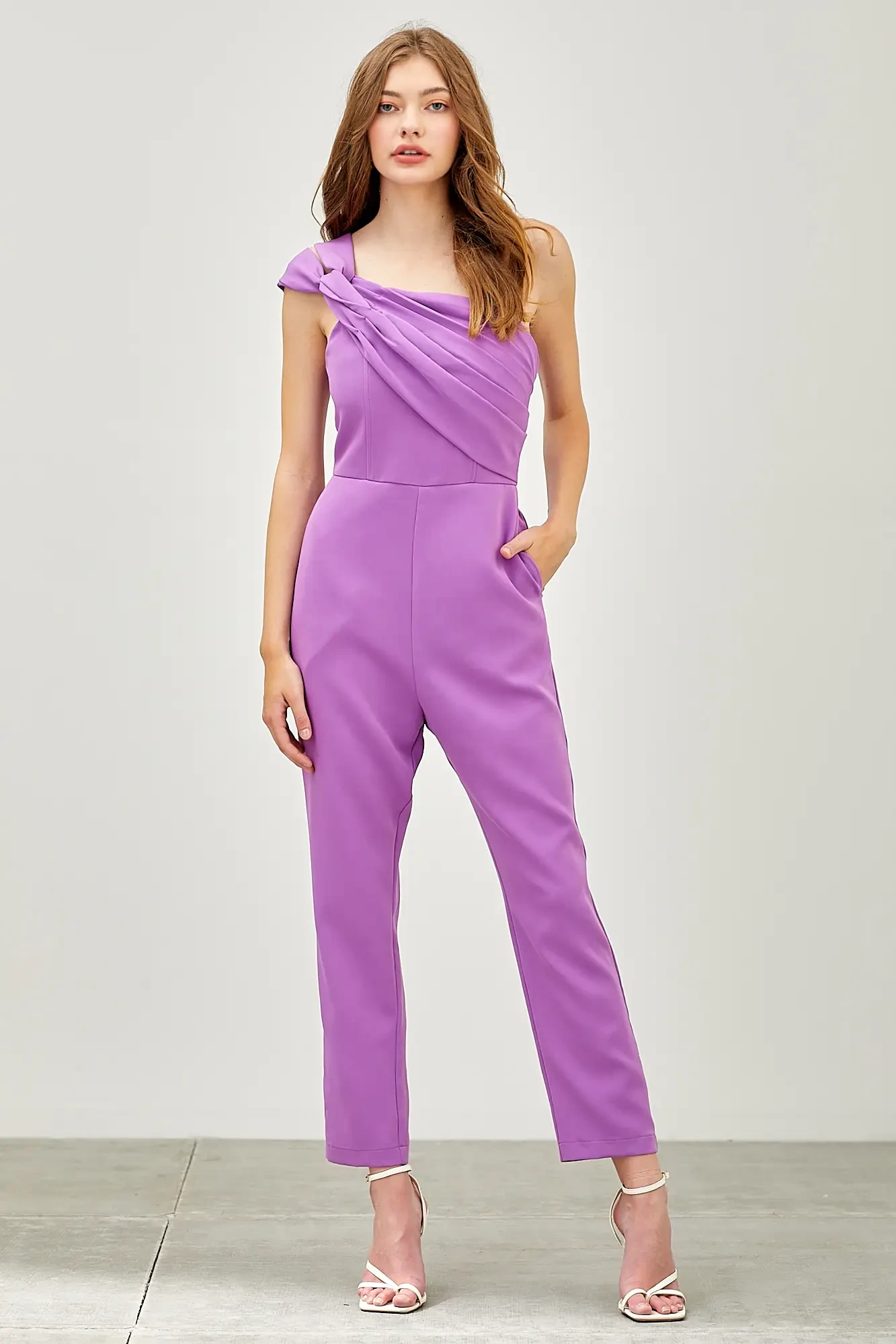 Dazzling Orchid One-Shoulder Jumpsuit 1 Dazzling Orchid One-Shoulder Jumpsuit