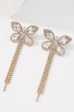 You Give Me Butterflies Gold Drop Earrings