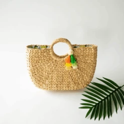 Woven Lemon Tote