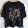 Celestial Tiger Black Cropped Tee
