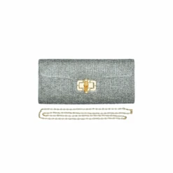Elegant Bamboo Pewter Clutch