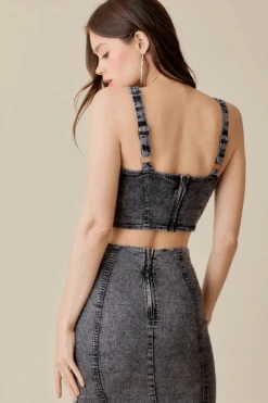 Denim Affair Vintage Black Crop Top -Blend Fashion House image 5d7ddd01 c67e 4f03 8336 96bbef77e54c