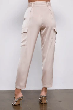 Pure Decadence High-Rise Champagne Satin Pant -Blend Fashion House image 5ffff337 60e2 437d 9b24 55a3f3c688a4