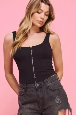 Mood Setter Black Hook & Eye Tank