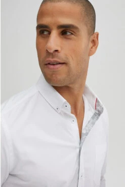 White Dip-Dyed Woven Long Sleeve -Blend Fashion House image 63f2621f 2baf 4f7d bee3 5a5d1c9ea68a