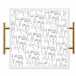 Two Faced Large Acrylic Tray