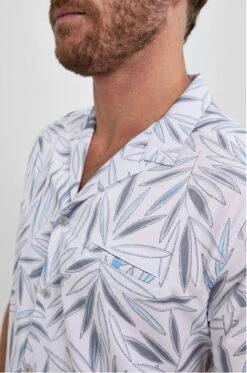 Bamboo White & Grey Woven Resort Collar Short Sleeve 7 Bamboo White & Grey Woven Resort Collar Short Sleeve -Blend Fashion House image 7a01455b c1be 44ee a438 2b91f547443b