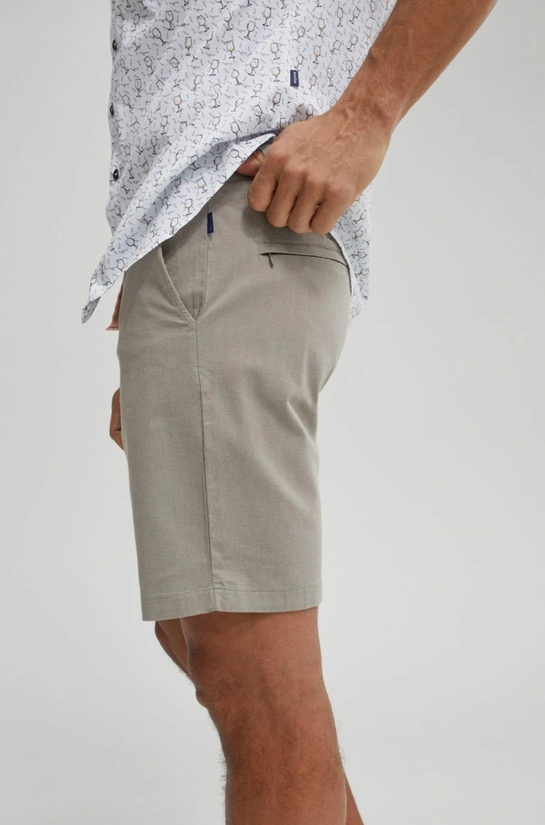 Grey Textured Knit Short 2 Grey Textured Knit Short - Image 2