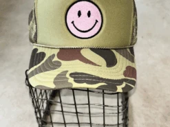 Camo Smiley Foam Trucker Hat