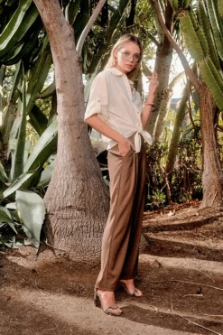 Amalfi Coast Linen Tie-Front Top -Blend Fashion House image 7f45ce61 579f 4f55 b018 64248b27ff8e