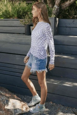 Checkmate Mesh Lavender Long Sleeve Top 6 Checkmate Mesh Lavender Long Sleeve Top -Blend Fashion House image 809ad0a3 df50 4927 bac1 cdc6a0e9e275