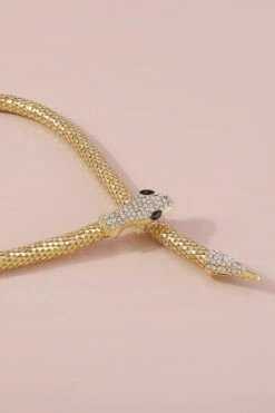 Serpent Statement Gold Necklace -Blend Fashion House image 820d90f0 8631 4e7e a52e 6c7bbb61ec12