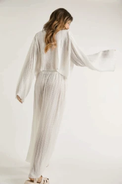 Sheer Adoration White Long Sleeve Top -Blend Fashion House image 89edf564 9e67 493e bb4e e78eb8d93d85