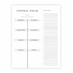 Control Freak Weekly Planner