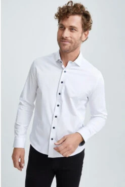 White Paisley Performance Long Sleeve