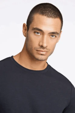 Lindbergh Bergh Black Organic Crew Slub Tee -Blend Fashion House image 963b4a42 fb66 48b6 b104 8905697deacc