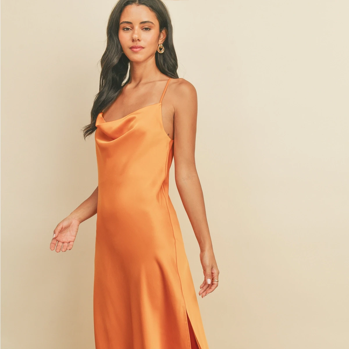 Golden Hour Cowl Neck Midi Dress 2 Golden Hour Cowl Neck Midi Dress - Image 2