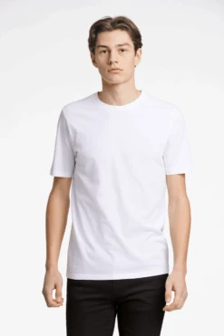 Lindbergh Luxe Crown Organic White Crew Tee